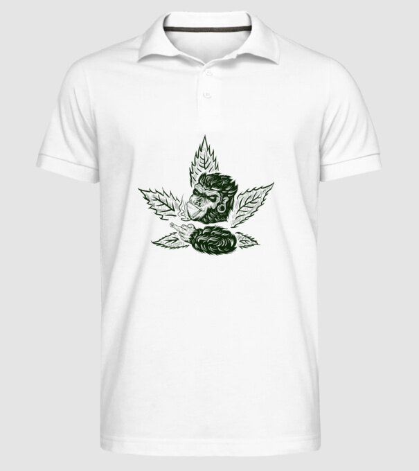 GORILĂ cannabis model alb pe tricou
