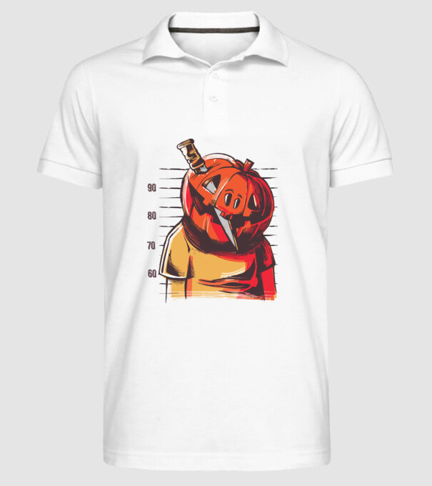 Halloween cap de dovleac închisoare model alb pe tricou