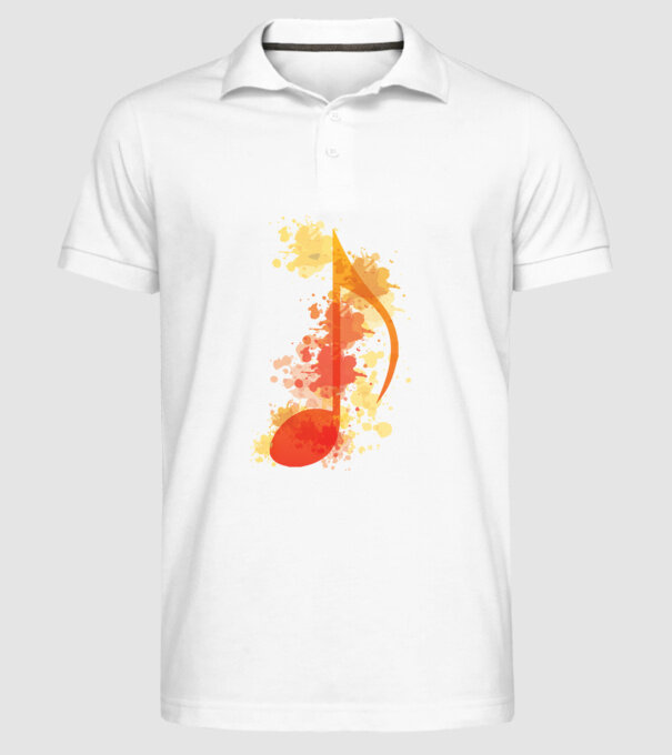 Notă muzicală model alb pe tricou