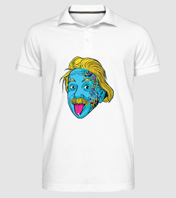 Hippy Albert Einstein model alb pe tricou