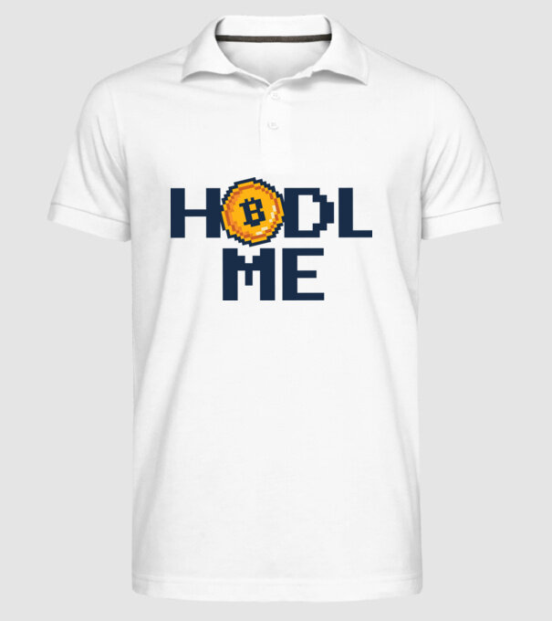 Hodl Me Bitcoin model alb pe tricou