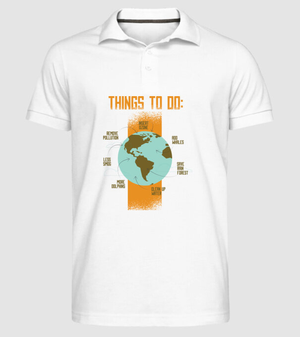 Cum să salvăm Pământul model alb pe tricou