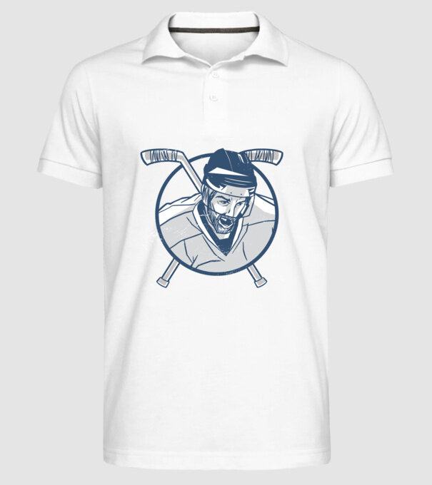 Hochei Jucător Hochei de gheață model alb pe tricou