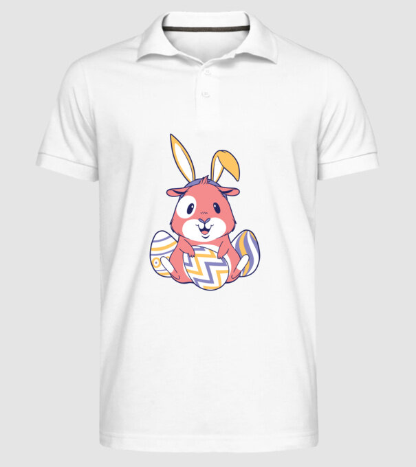 Porcușor de Guineea de Paște model alb pe tricou