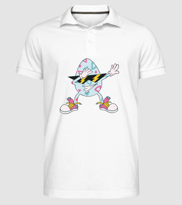 Ouă de Paște Dab model alb pe tricou