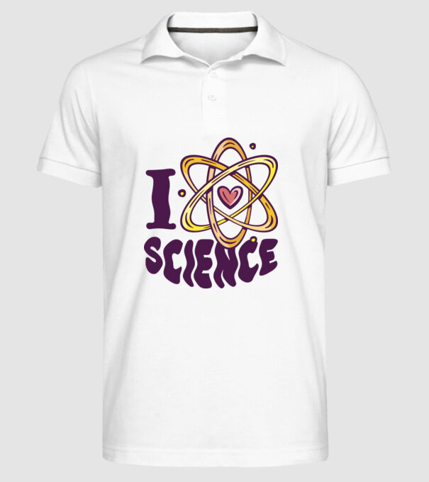 I Love Science știință model alb pe tricou
