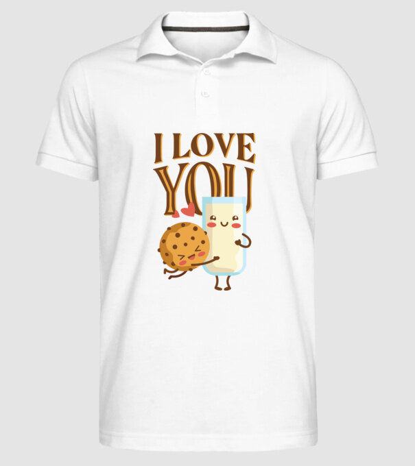 'I Love You tricou drăguț cuplu pentru Valentine''s Day' model alb pe tricou
