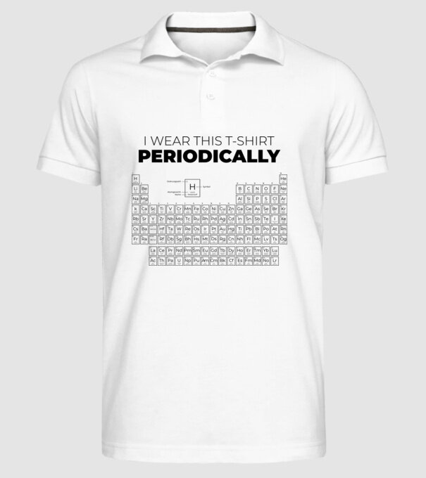 I wear this t-shirt periodically model alb pe tricou
