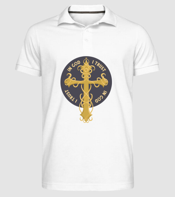 In God We Trust model alb pe tricou