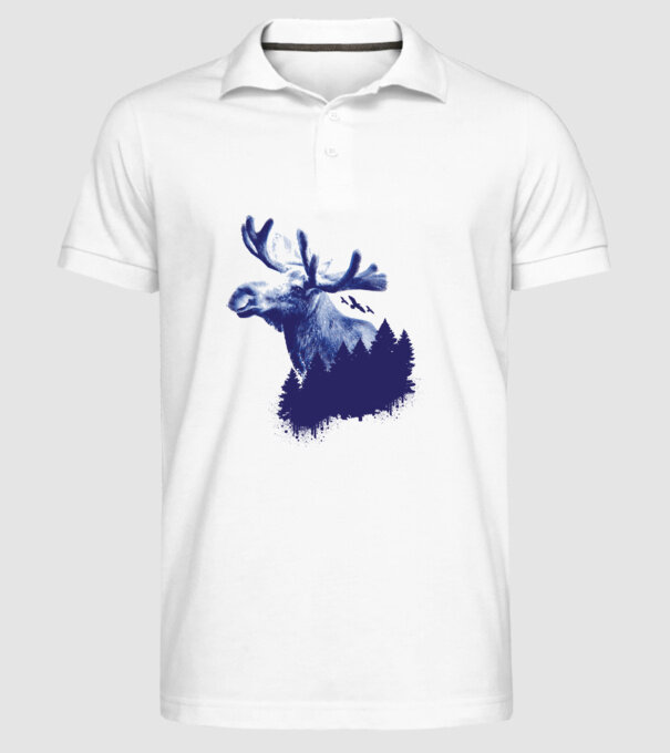 Elan model alb pe tricou
