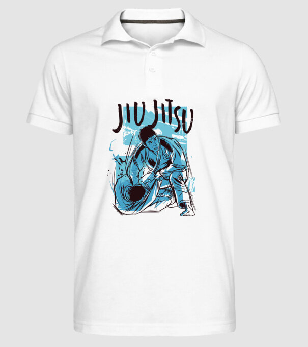 Jiu Jitsu model alb pe tricou