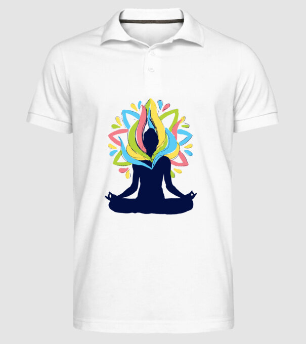 Energii Yoga Meditație model alb pe tricou