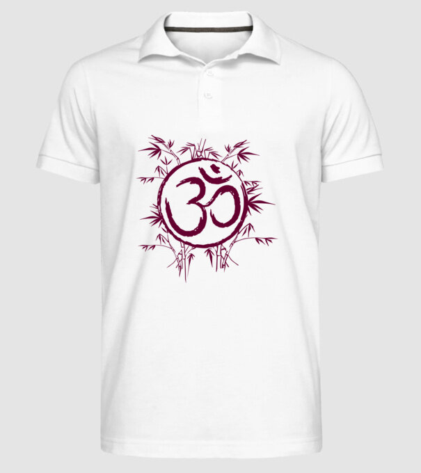 Simbol Yoga model alb pe tricou