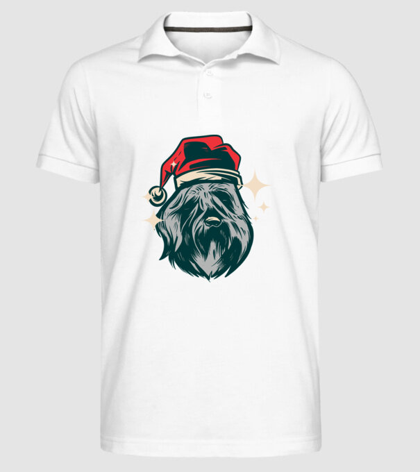 Câine de Crăciun model alb pe tricou