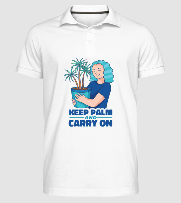 Keep Calm and Carry On model alb pe tricou