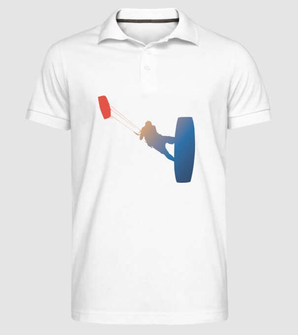 Kite Surfer model alb pe tricou