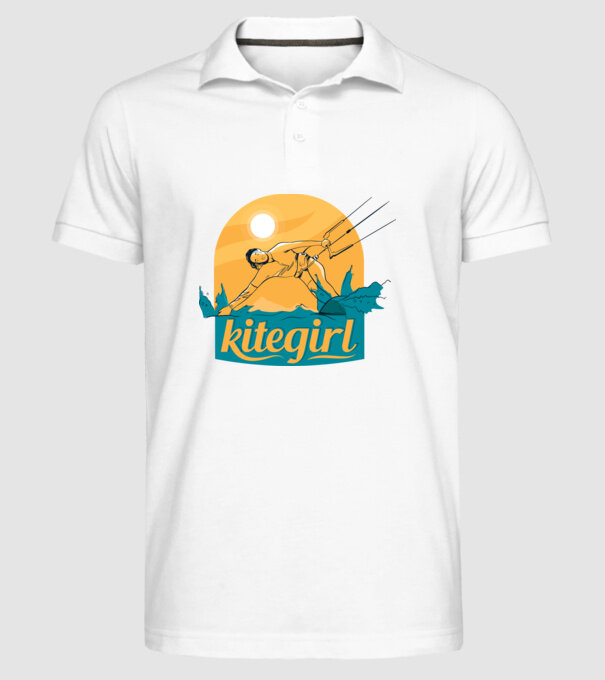 Tricou Kitegirl Kitesurf model alb pe tricou