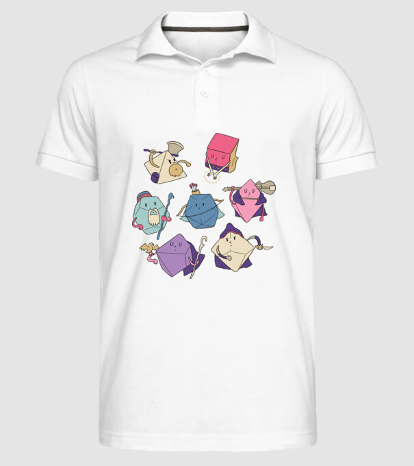 Caractere Cub model alb pe tricou