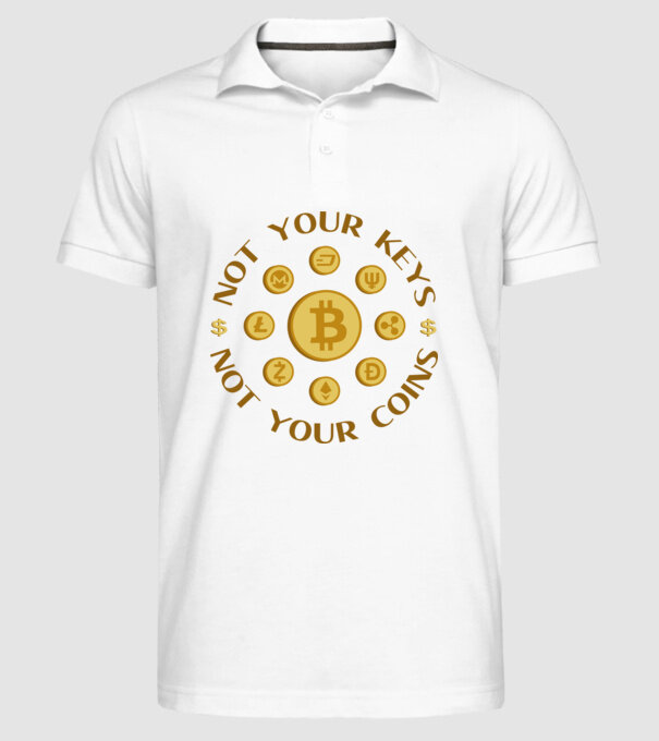 Criptomonede model alb pe tricou