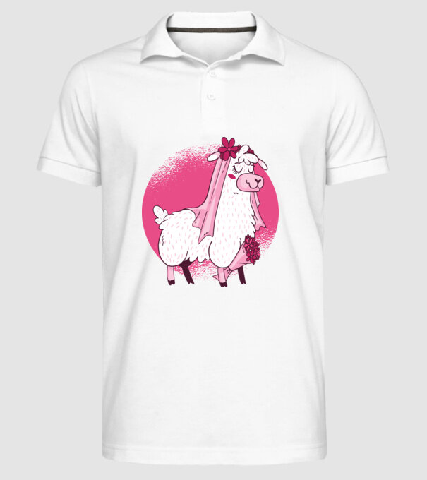 Mireasa Llama pentru petrecerea burlăcițelor model alb pe tricou