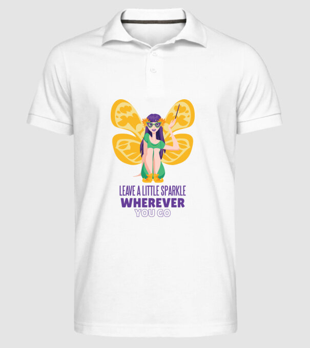 Leave a little sparkle wherever you go model alb pe tricou
