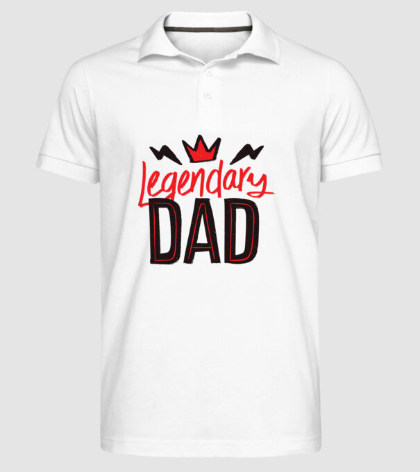 Tată legendar model alb pe tricou