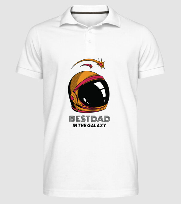Cel mai bun tată din Galaxie model alb pe tricou