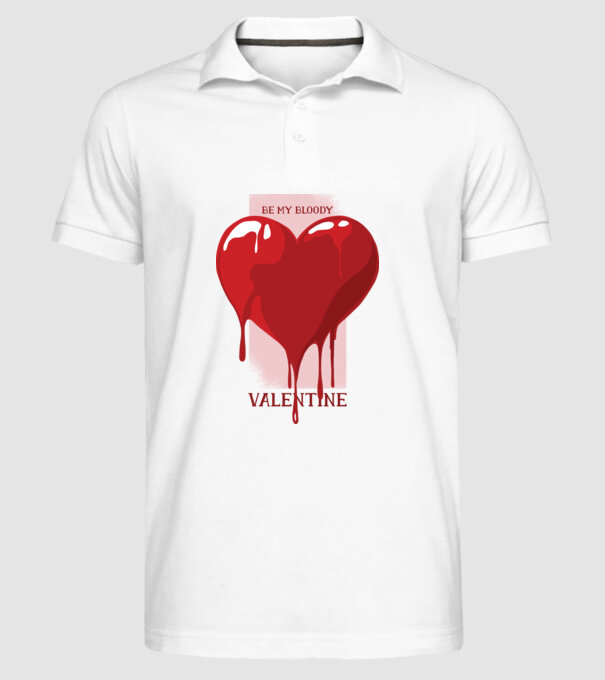 Fii dragostea mea - Be my bloody Valentine model alb pe tricou