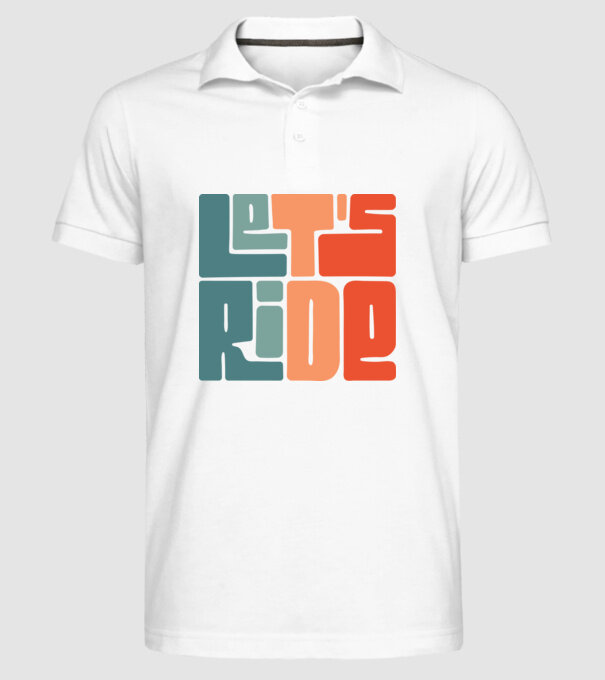 'Let''s Ride - Snowboard' model alb pe tricou