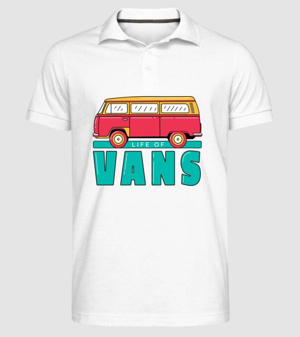 Life of Vans model alb pe tricou