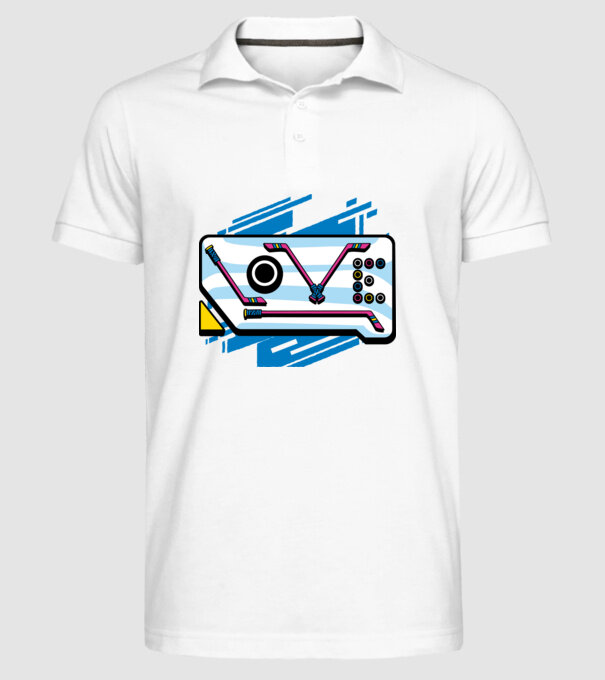 Love Hockey model alb pe tricou