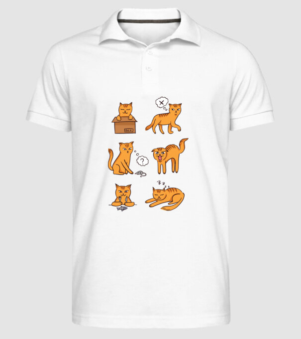 Caracteristici Pisică model alb pe tricou