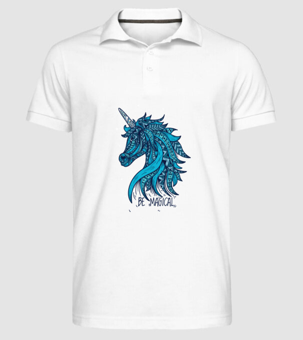 Unicorn magic model alb pe tricou