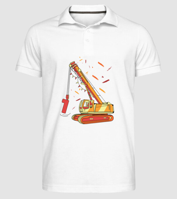 Prindere 1st Birthday model alb pe tricou