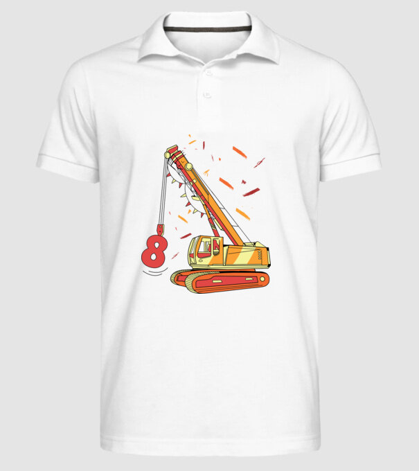 Prindere 8th Birthday model alb pe tricou