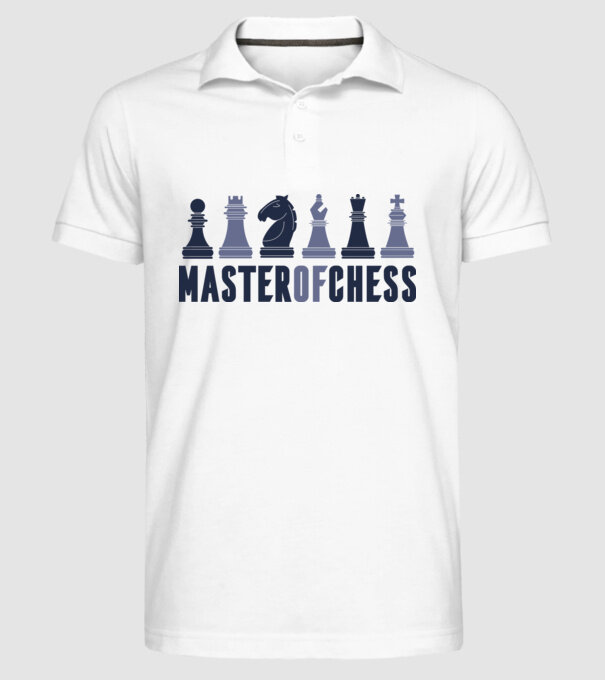 Master of Chess model alb pe tricou