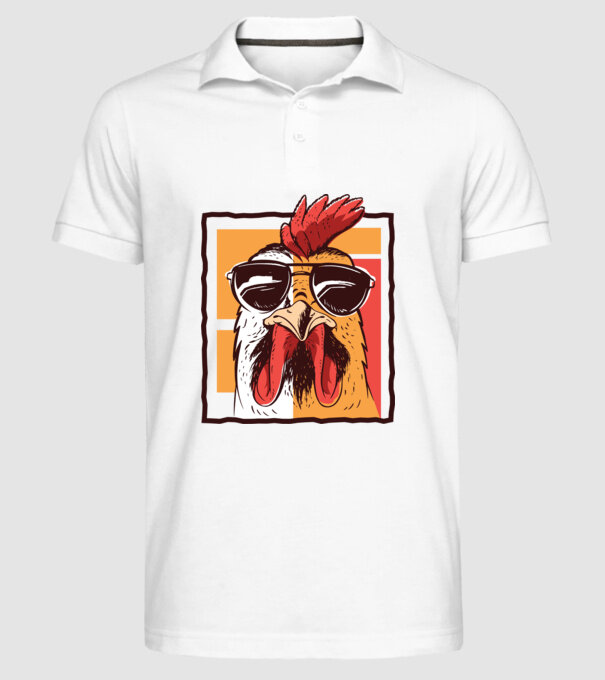 Pui cool model alb pe tricou