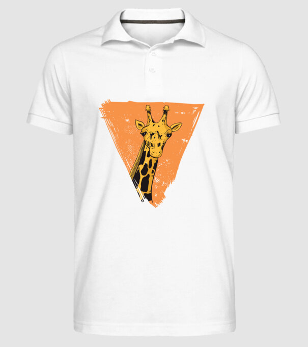 Girafă cool model alb pe tricou