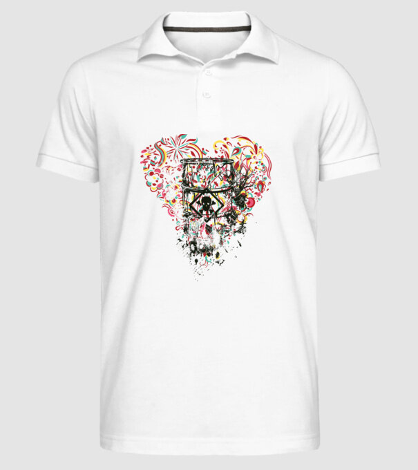 Inimă otrăvită model alb pe tricou
