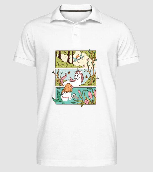 Lumea poveștilor model alb pe tricou