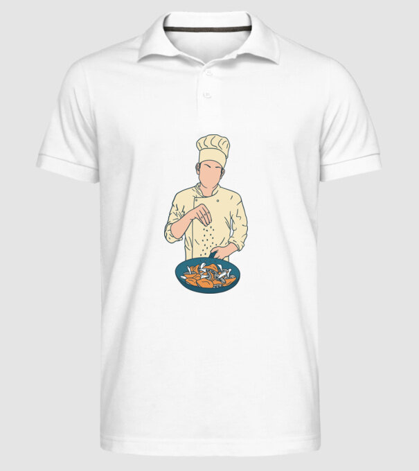 Maestru Bucătar model alb pe tricou