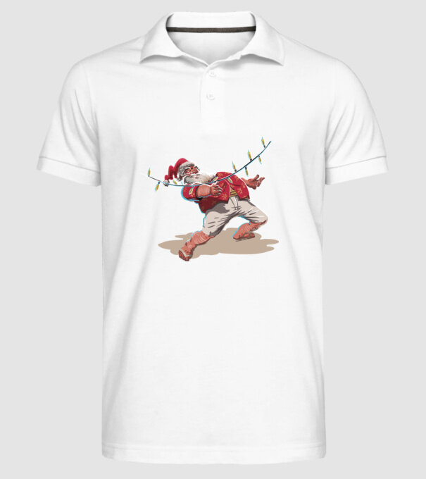 Limbo Moș Crăciun model alb pe tricou