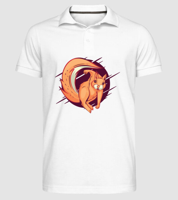 Supererou veveriță model alb pe tricou