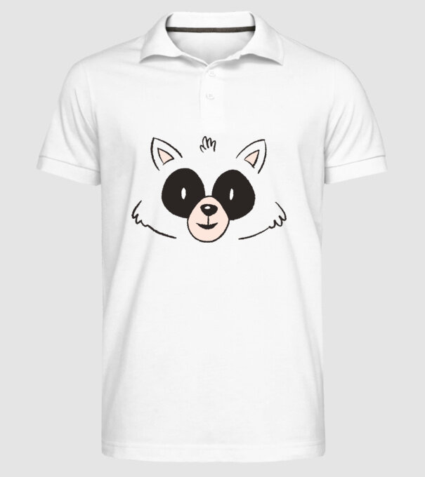 Cap Raton model alb pe tricou