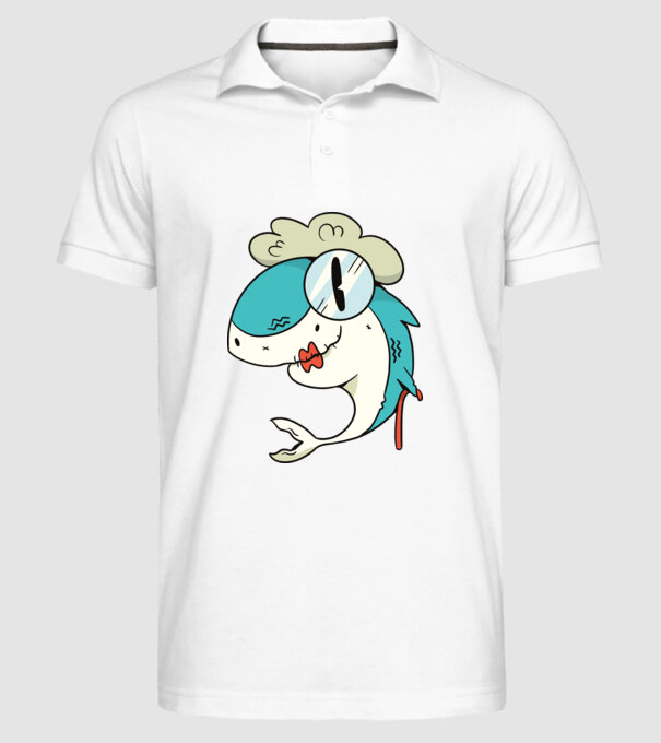 Bunică Rechin model alb pe tricou