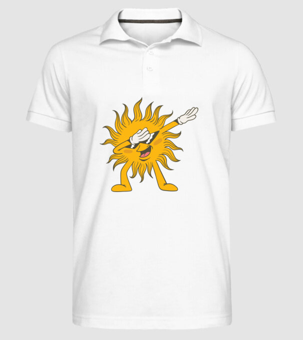 Soare DAB model alb pe tricou