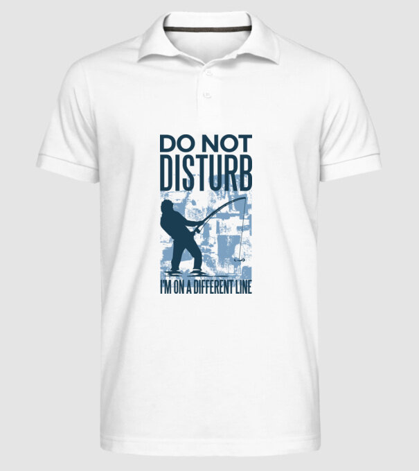 Nu mă deranja, sunt pe altă linie Pescar model alb pe tricou