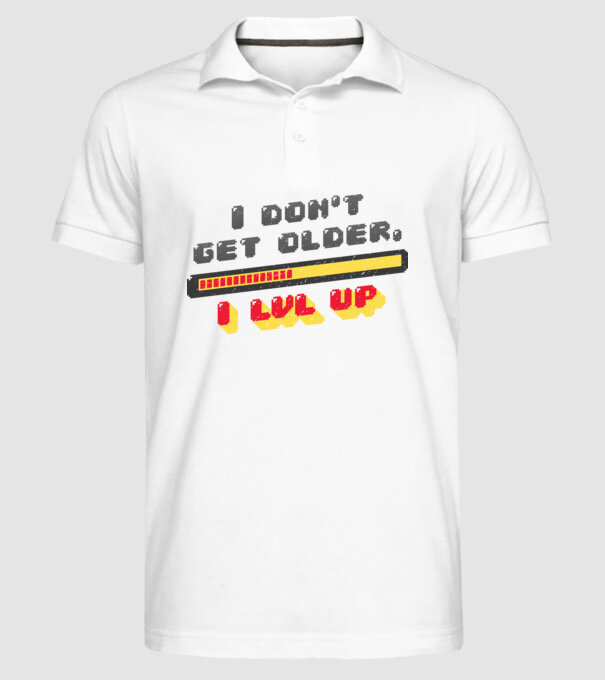 Eu nu îmbătrânesc, trec la nivelul următor Gamer, tricou zi naștere model alb pe tricou