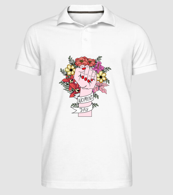Ziua Internațională a Femeii 8 martie model alb pe tricou