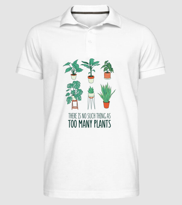 Este imposibil să existe prea multe plante model alb pe tricou